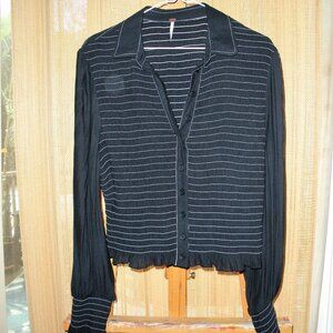 Free People Rare Vintage dressy blouse/lt jacket SZ